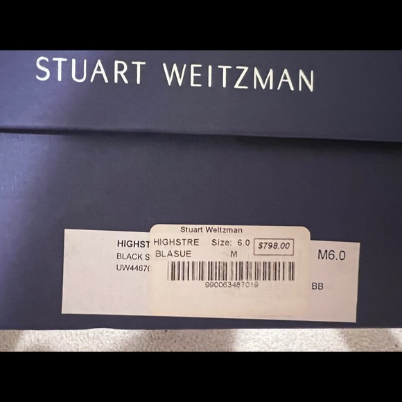 Stuart Weitzman High Street Black Suede Boots Size 6